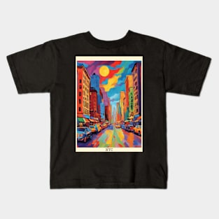 fauvism art of new york city usa Kids T-Shirt